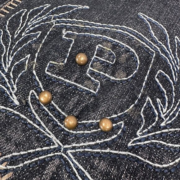 Phat Farm Skater Hip Hop Baggy Jeans Men’s 38 x 30 Blue Straight Leg Y2K - Picture 10 of 12